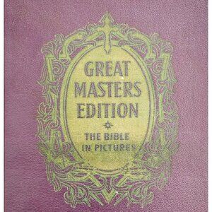 1952 The Bible In Pictures Great Masters 1st Edition Art Illustrated HC BKBX13
